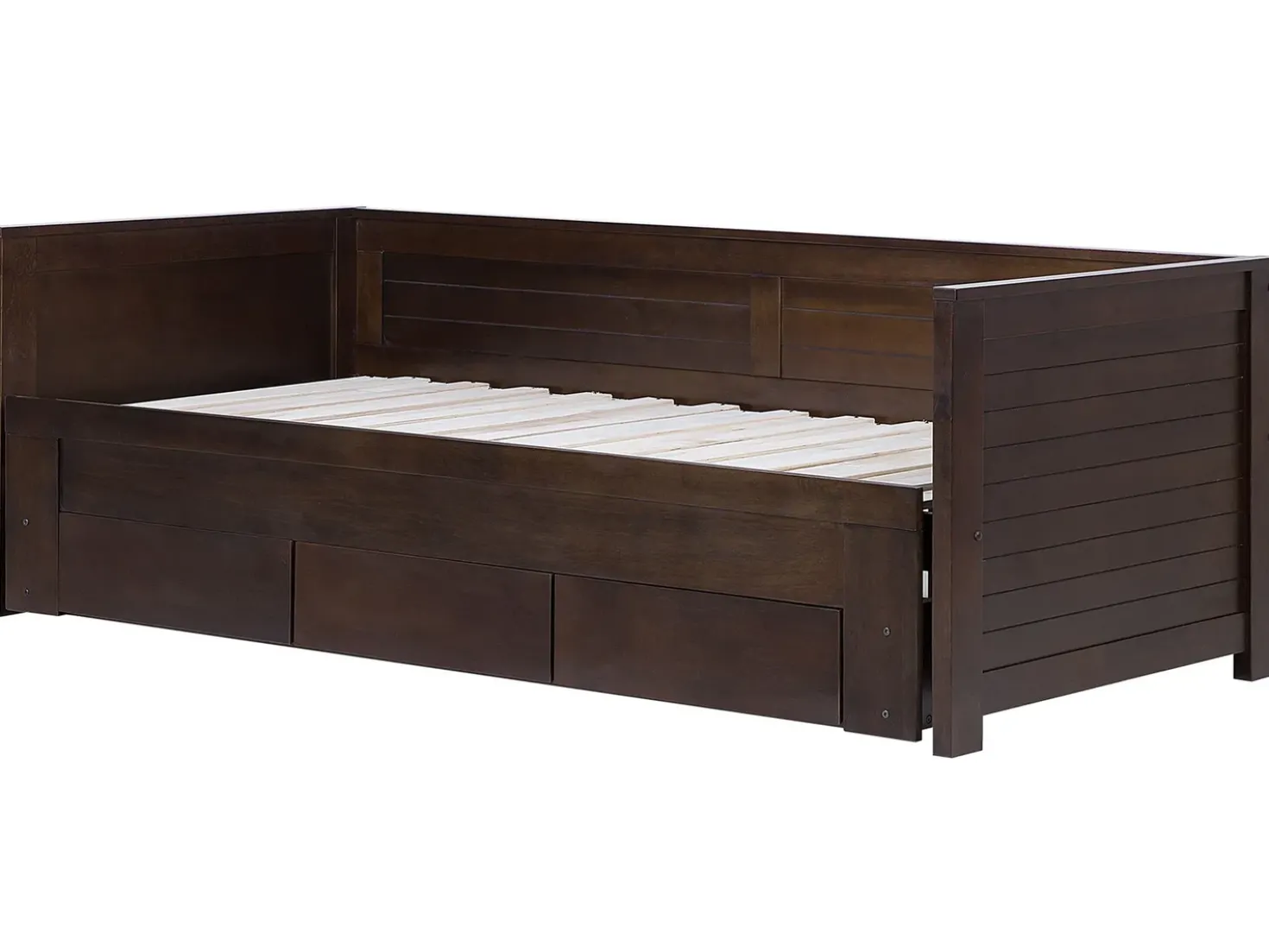 Letto con cassetti contenitori Legno CAHORS 90 x 200 cm Marrone scuro