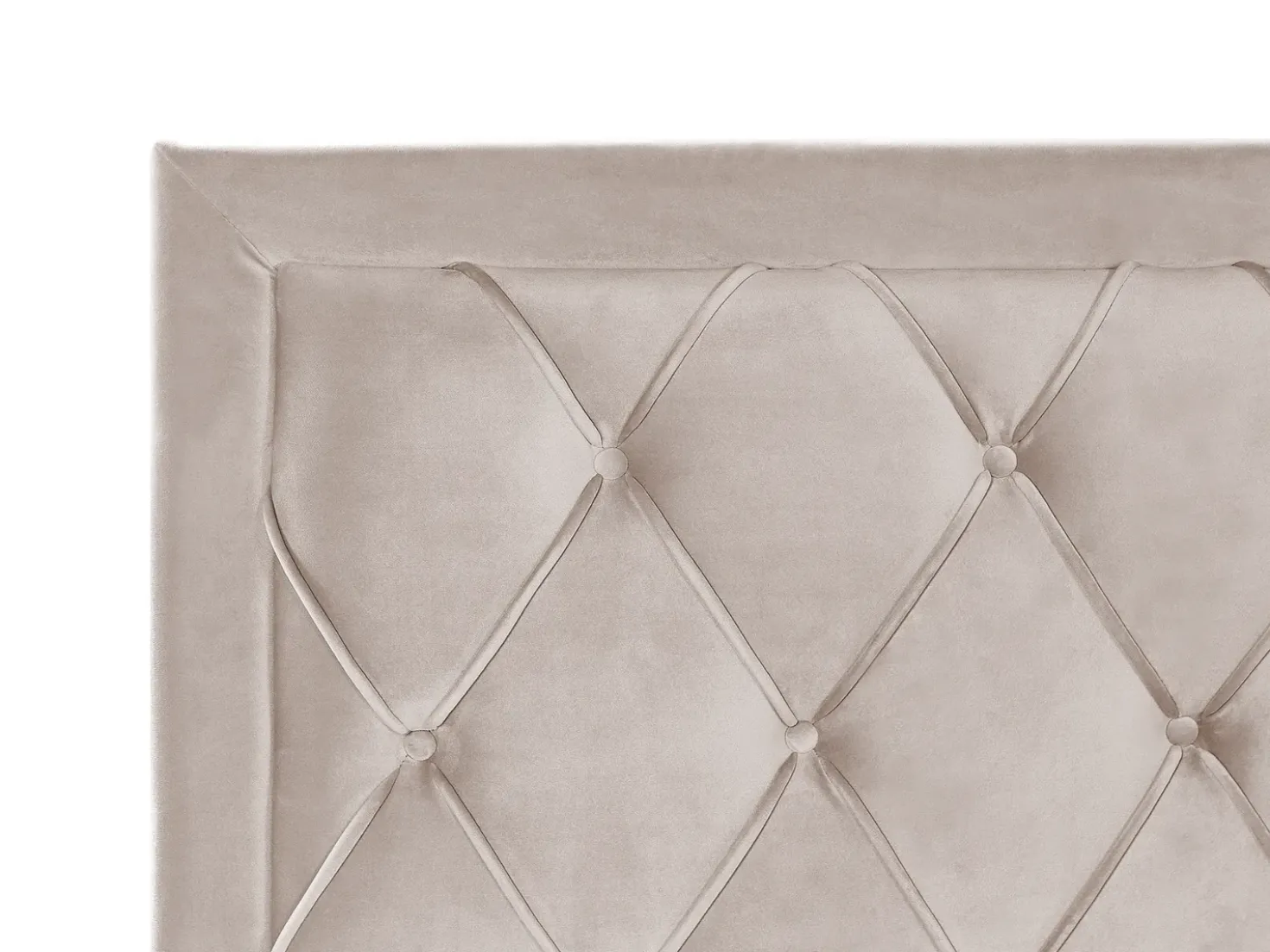 Letto con cassetti contenitori Velluto LIEVIN 180 x 200 cm Beige