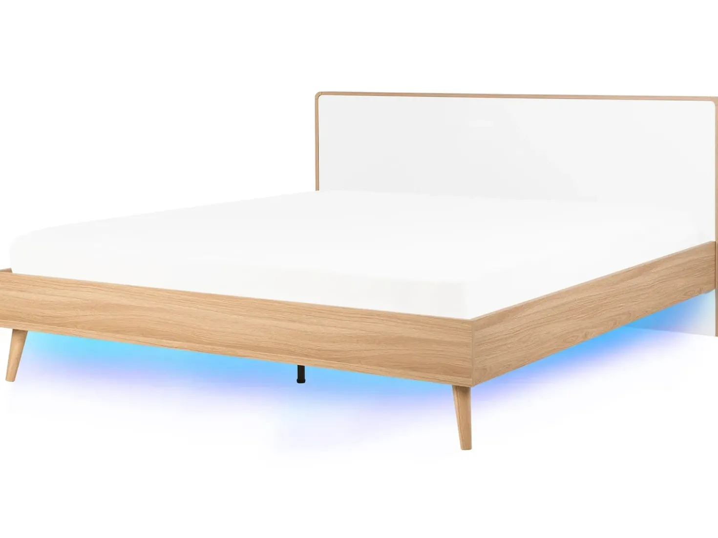 Letto con LED SERRIS 180 x 200 cm Marrone chiaro
