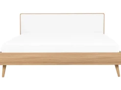 Letto con LED SERRIS 180 x 200 cm Marrone chiaro