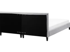 Letto con LED Tessuto FITOU 180 x 200 cm Grigio chiaro