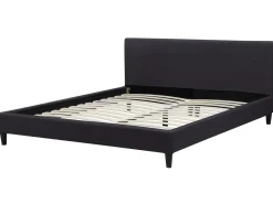 Letto con LED Tessuto FITOU 180 x 200 cm Nero