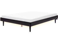 Letto con LED TOUCY 160 x 200 cm Nero