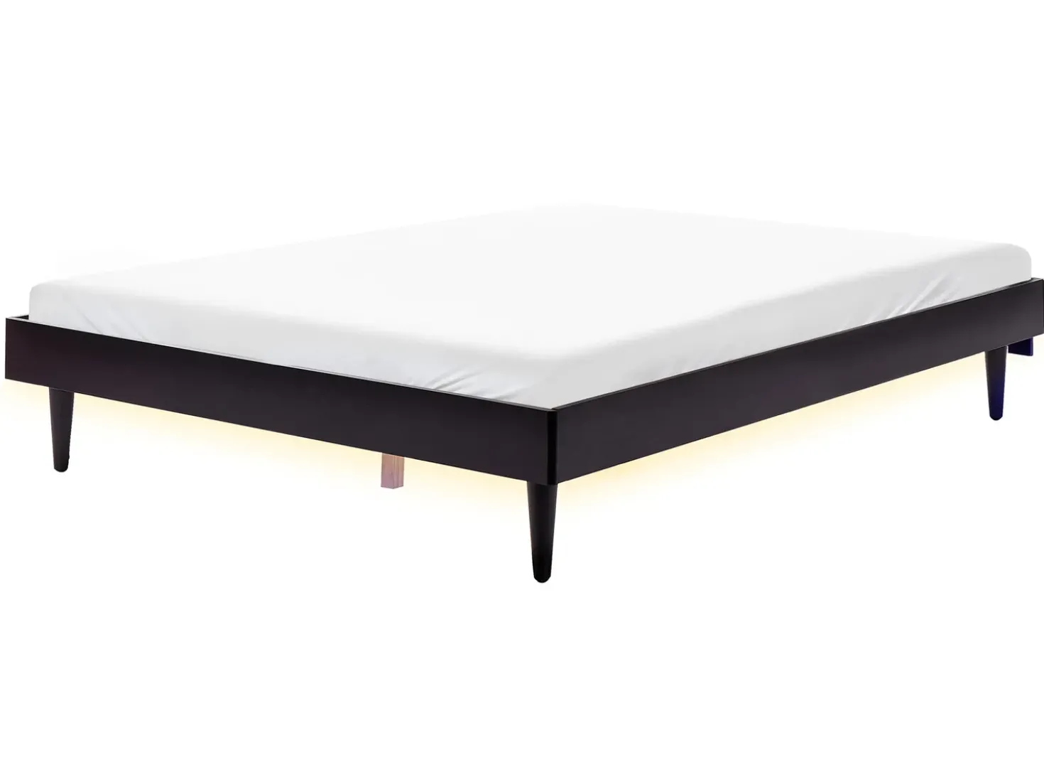 Letto con LED TOUCY 160 x 200 cm Nero