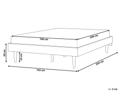 Letto con LED TOUCY 160 x 200 cm Nero