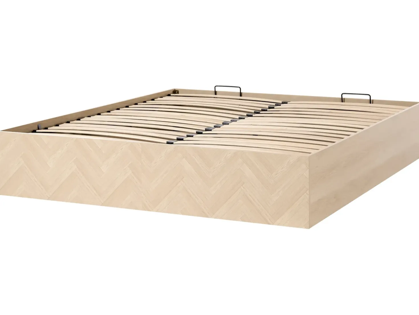 Letto con ottomano senza testata ETEL 180 x 200 cm Marrone chiaro