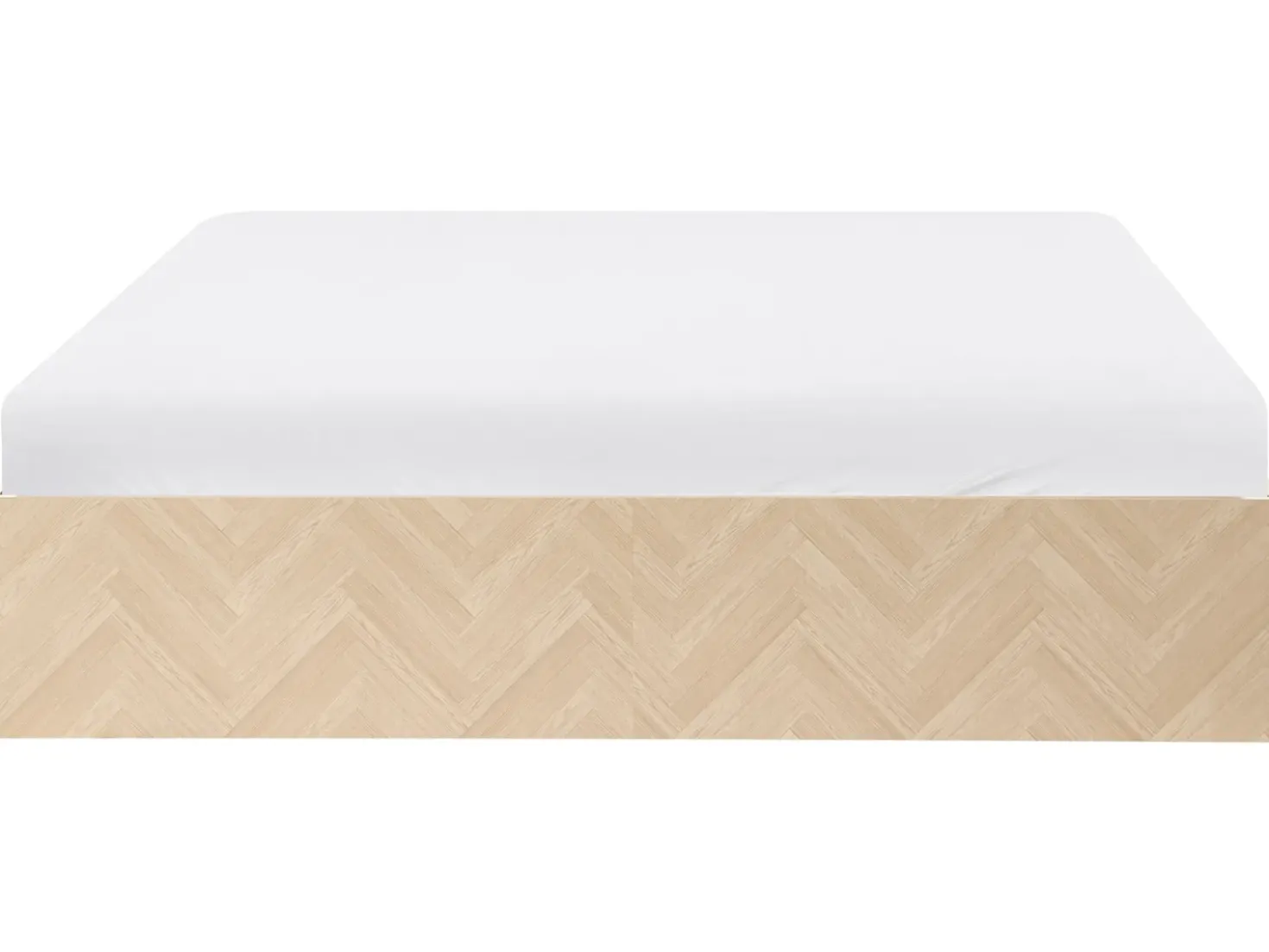 Letto con ottomano senza testata ETEL 180 x 200 cm Marrone chiaro