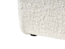 Letto con ottomano senza testata Bouclé DINAN 140 x 200 cm Bianco sporco
