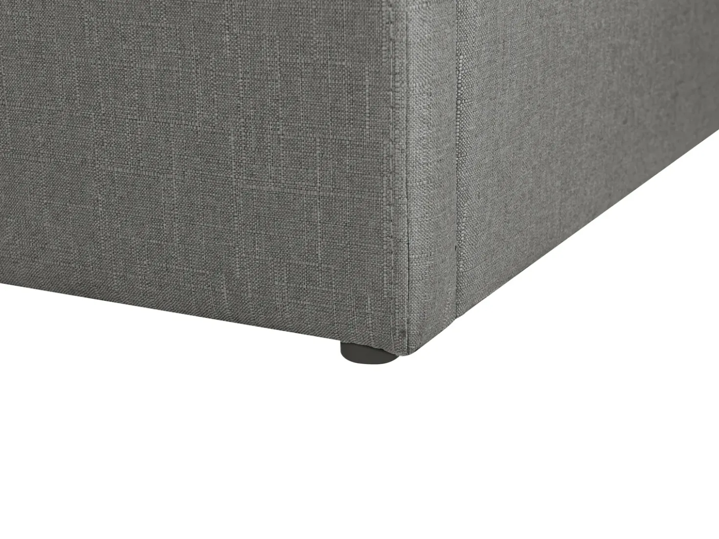 Letto con ottomano senza testata Tessuto DINAN 90 x 200 cm Grigio scuro