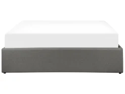 Letto con ottomano senza testata Tessuto DINAN 140 x 200 cm Grigio scuro