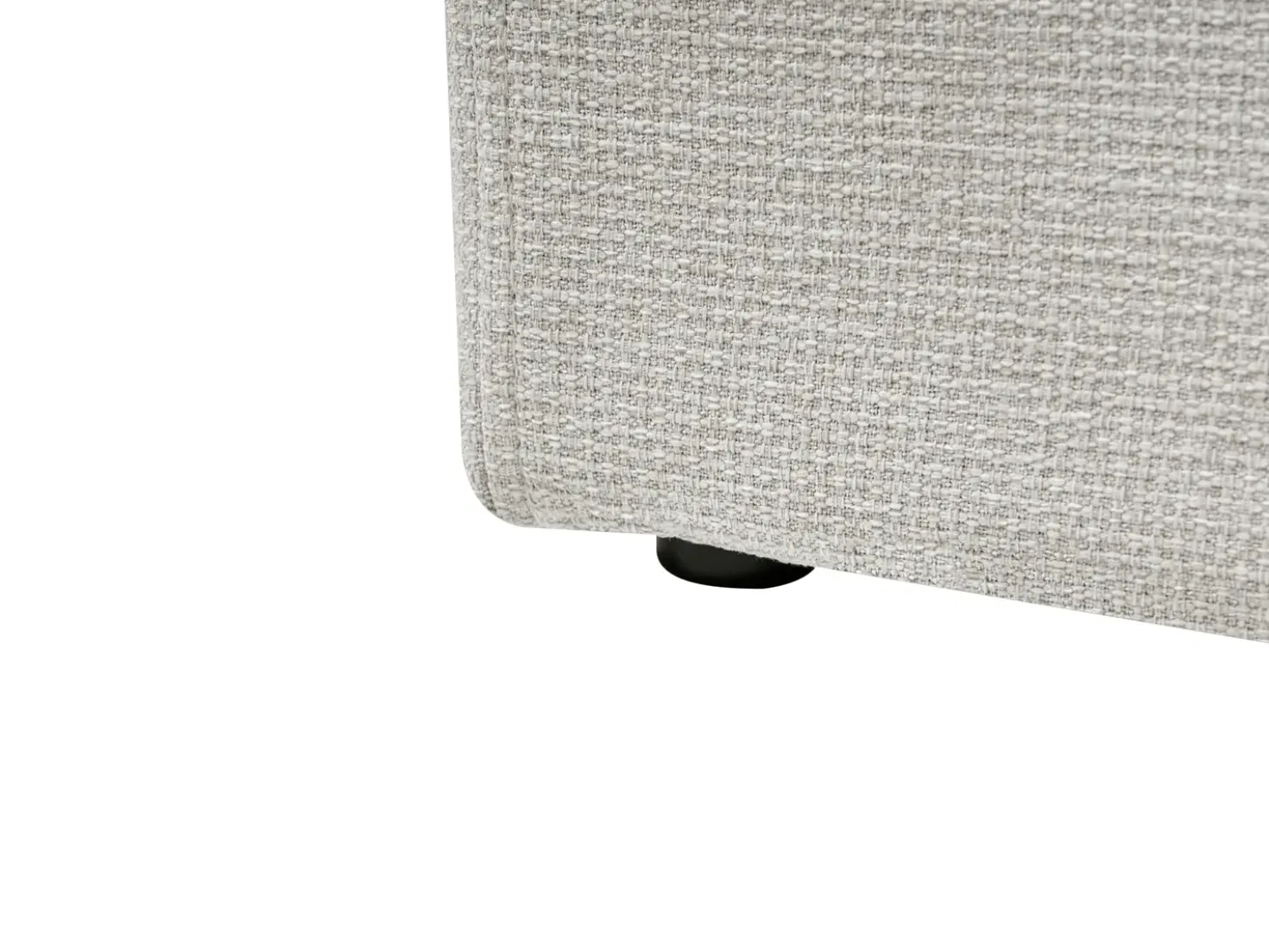 Letto con ottomano senza testata Tessuto DINAN 140 x 200 cm Beige chiaro