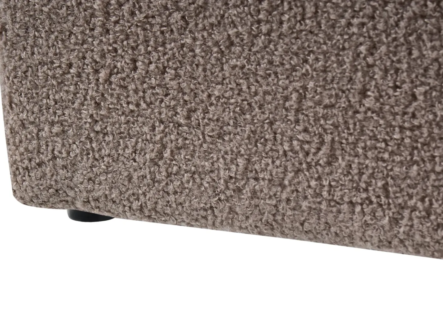 Letto con ottomano senza testata Bouclé DINAN 140 x 200 cm Tortora