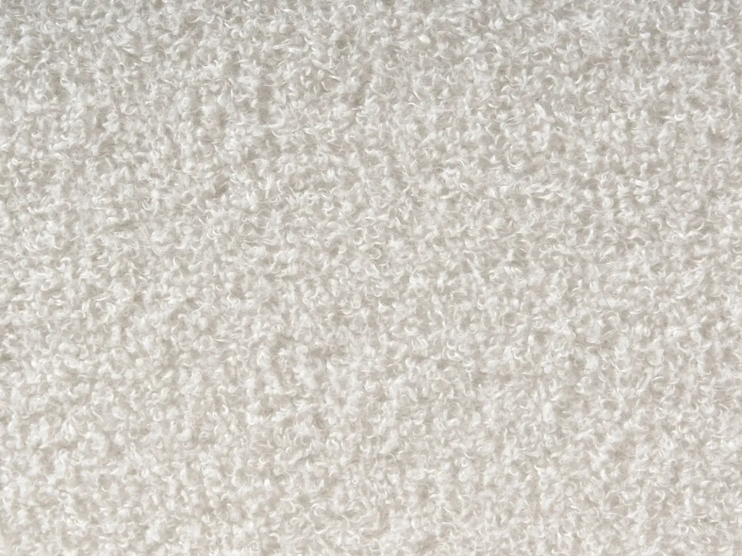Letto con ottomano senza testata Bouclé DINAN 180 x 200 cm Bianco sporco