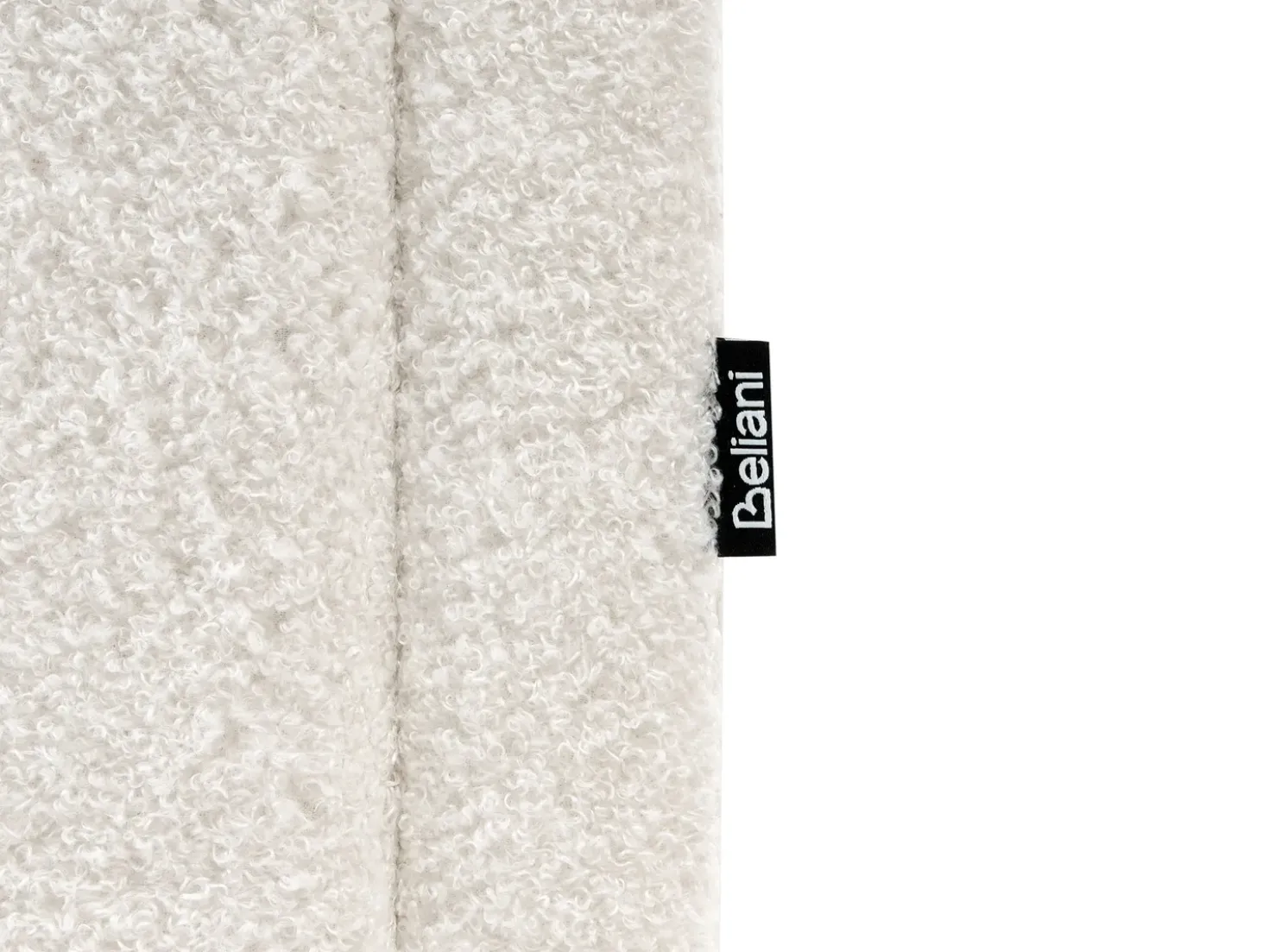 Letto con ottomano senza testata Bouclé DINAN 160 x 200 cm Bianco sporco