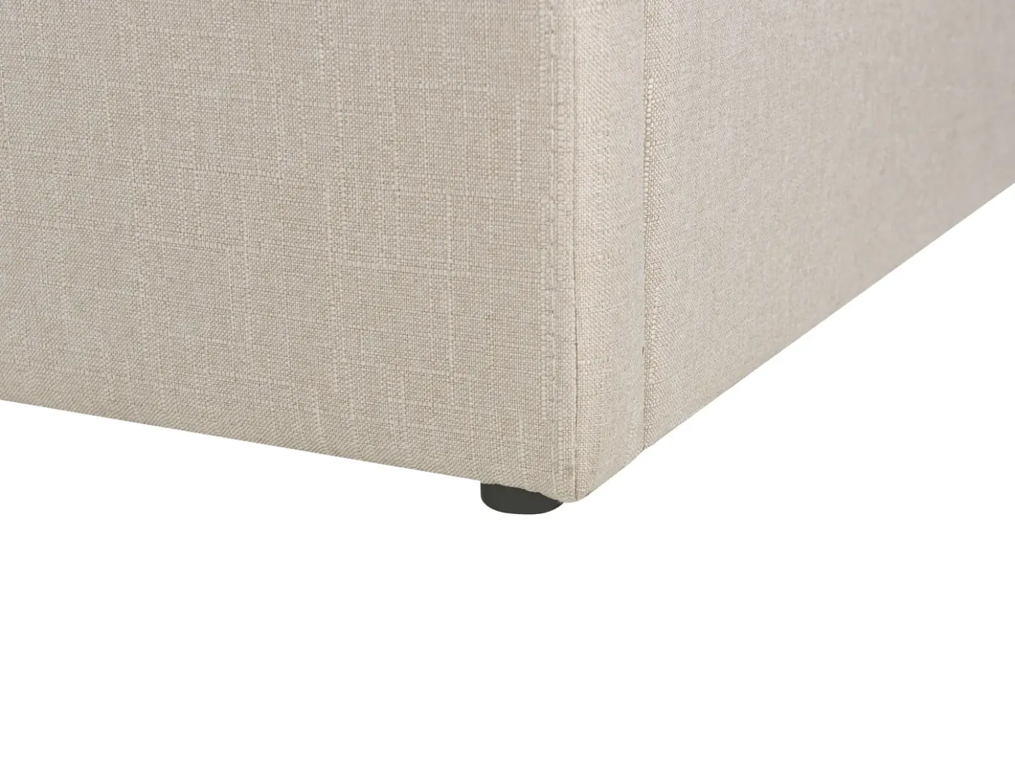 Letto con ottomano senza testata Tessuto DINAN 160 x 200 cm Marrone chiaro