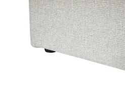 Letto con ottomano senza testata Tessuto DINAN 180 x 200 cm Grigio chiaro