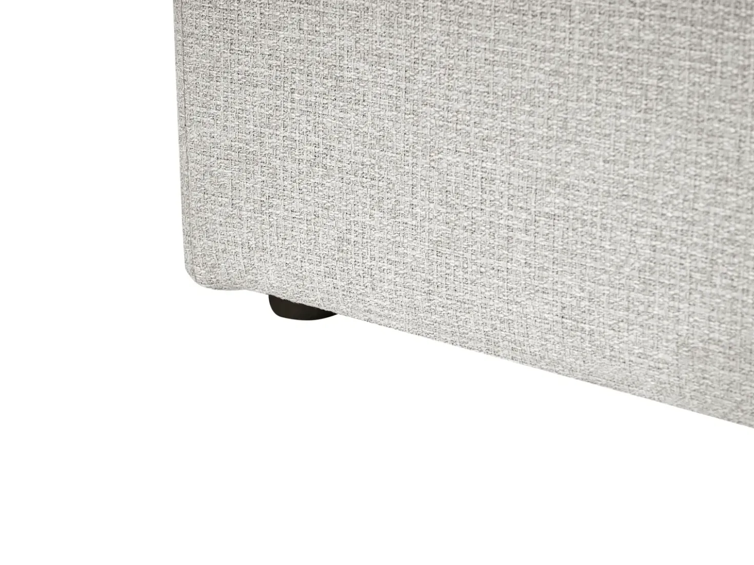 Letto con ottomano senza testata Tessuto DINAN 180 x 200 cm Grigio chiaro