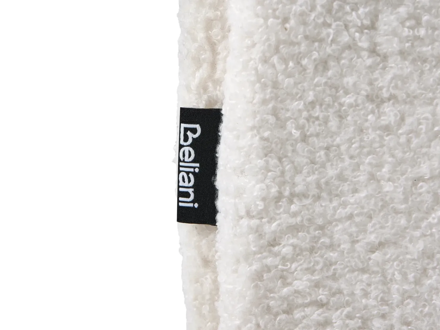 Letto con ottomano senza testata Bouclé GENAS 180 x 200 cm Bianco sporco