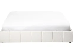 Letto con ottomano senza testata Bouclé GENAS 180 x 200 cm Bianco sporco