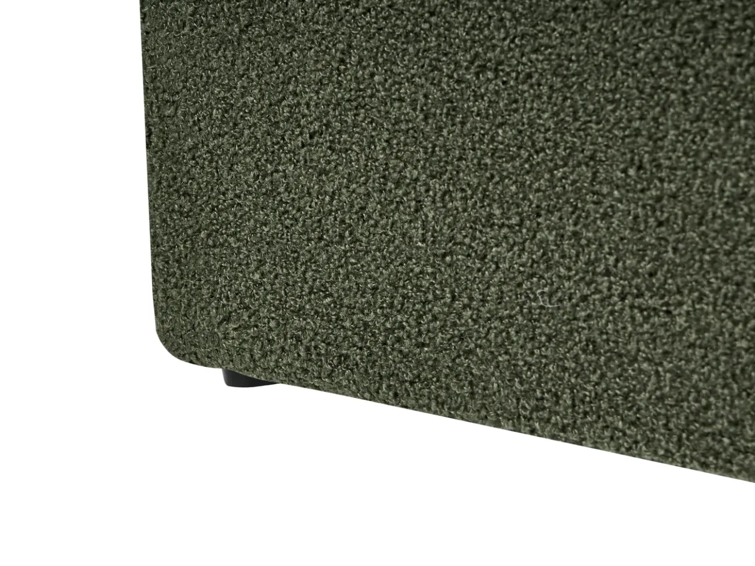 Letto con ottomano senza testata Bouclé DINAN 160 x 200 cm Verde scuro