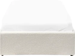 Letto con ottomano senza testata Bouclé DINAN 90 x 200 cm Bianco sporco