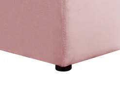 Letto con panca contenitore Velluto NOYERS 140 x 200 cm Rosa