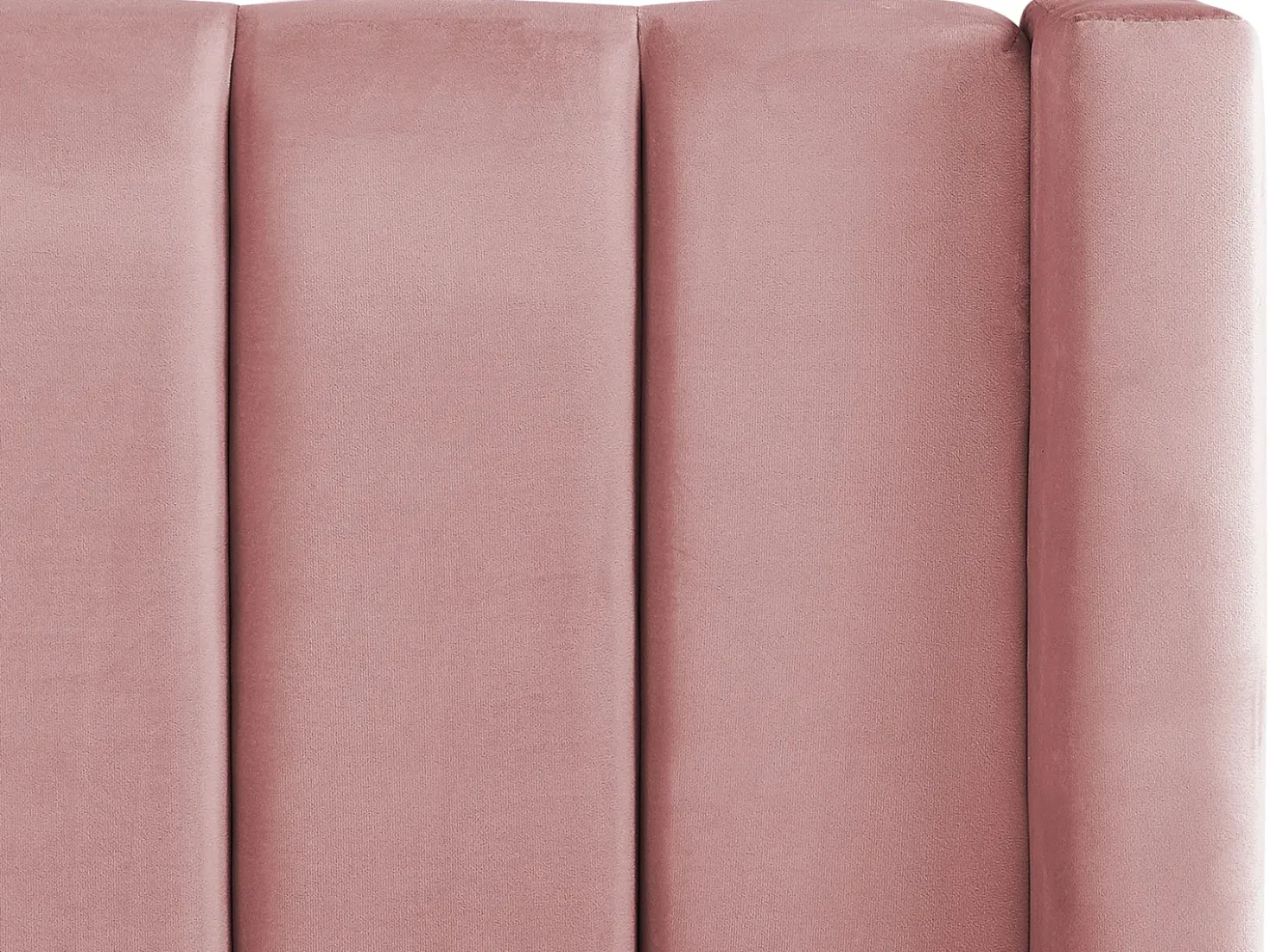 Letto con panca contenitore Velluto NOYERS 140 x 200 cm Rosa