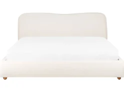 Letto contenitore Bouclé BLAGNAC 180 x 200 cm Bianco sporco