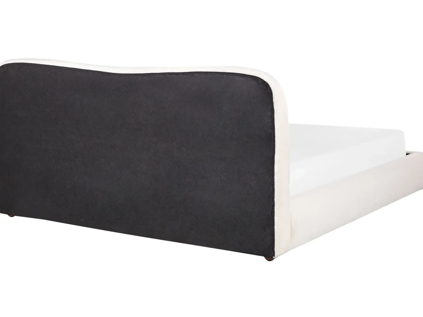 Letto contenitore Bouclé BLAGNAC 180 x 200 cm Bianco sporco