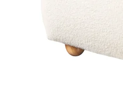 Letto contenitore Bouclé BLAGNAC 180 x 200 cm Bianco sporco