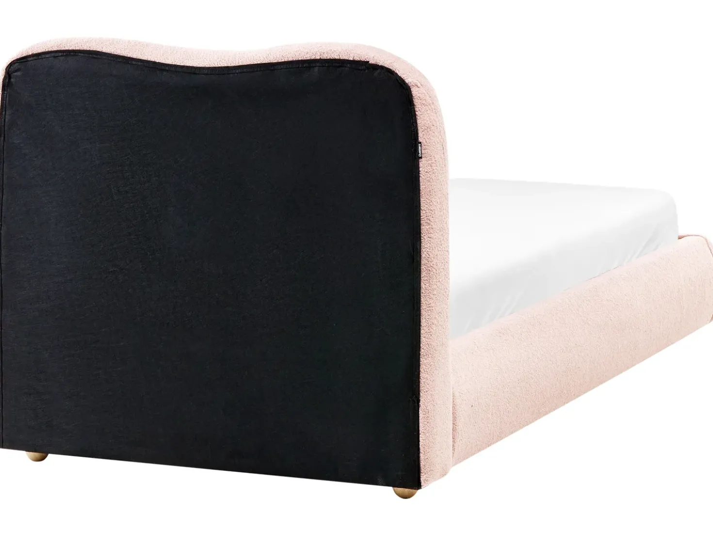 Letto contenitore Bouclé BLAGNAC 90 x 200 cm Rosa