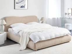 Letto contenitore Bouclé BLAGNAC 180 x 200 cm Beige