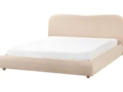 Letto contenitore Bouclé BLAGNAC 180 x 200 cm Beige
