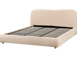 Letto contenitore Bouclé BLAGNAC 180 x 200 cm Beige