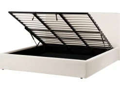 Letto contenitore Bouclé BRENON 180 x 200 cm Bianco sporco