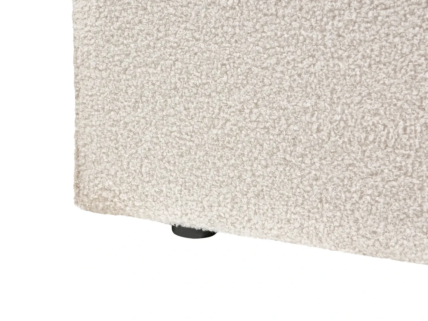 Letto contenitore Bouclé BRENON 180 x 200 cm Bianco sporco
