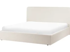 Letto contenitore Bouclé BRENON 180 x 200 cm Bianco sporco