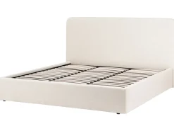 Letto contenitore Bouclé BRENON 180 x 200 cm Bianco sporco