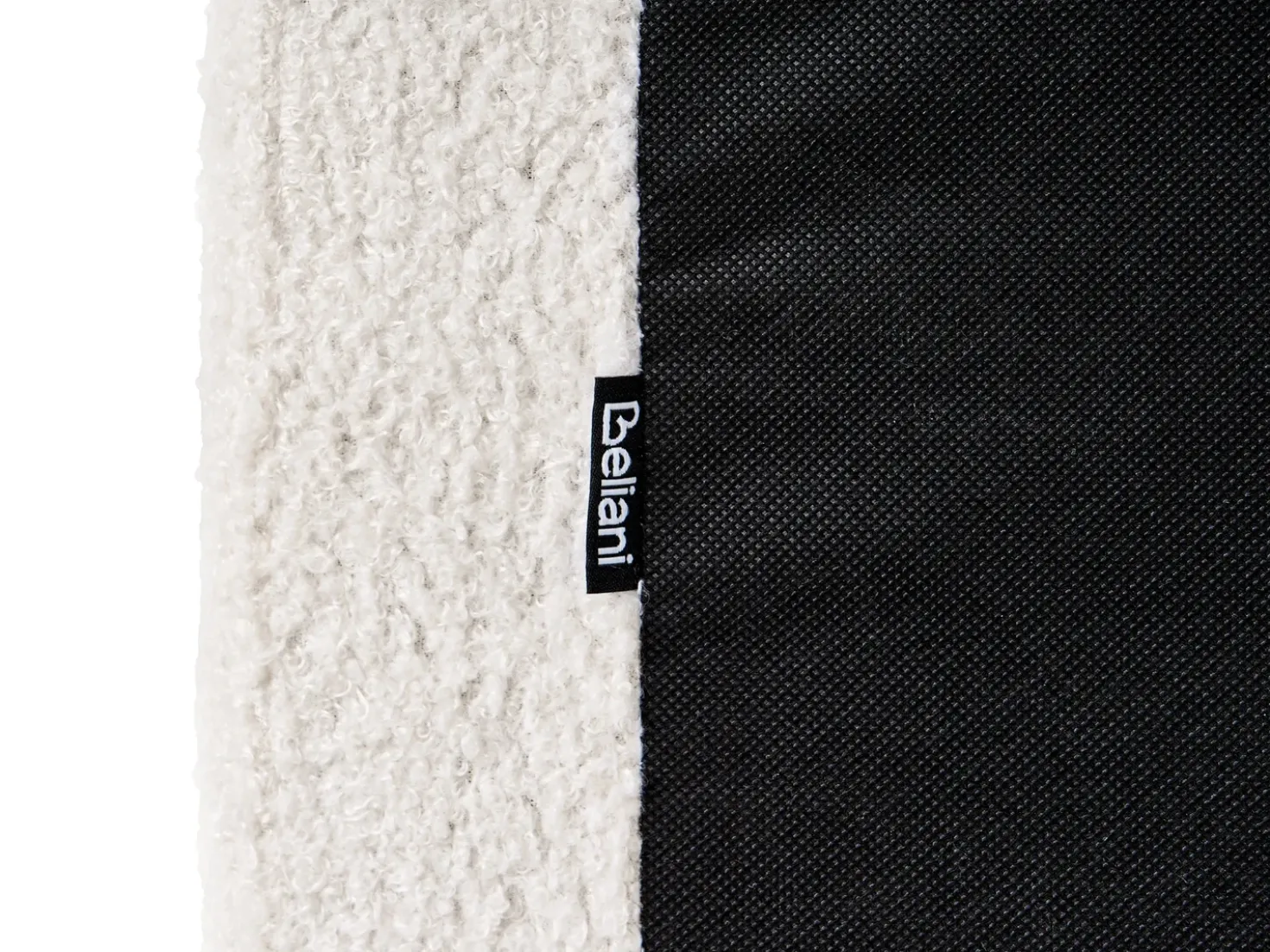 Letto contenitore Bouclé BRENON 180 x 200 cm Bianco sporco