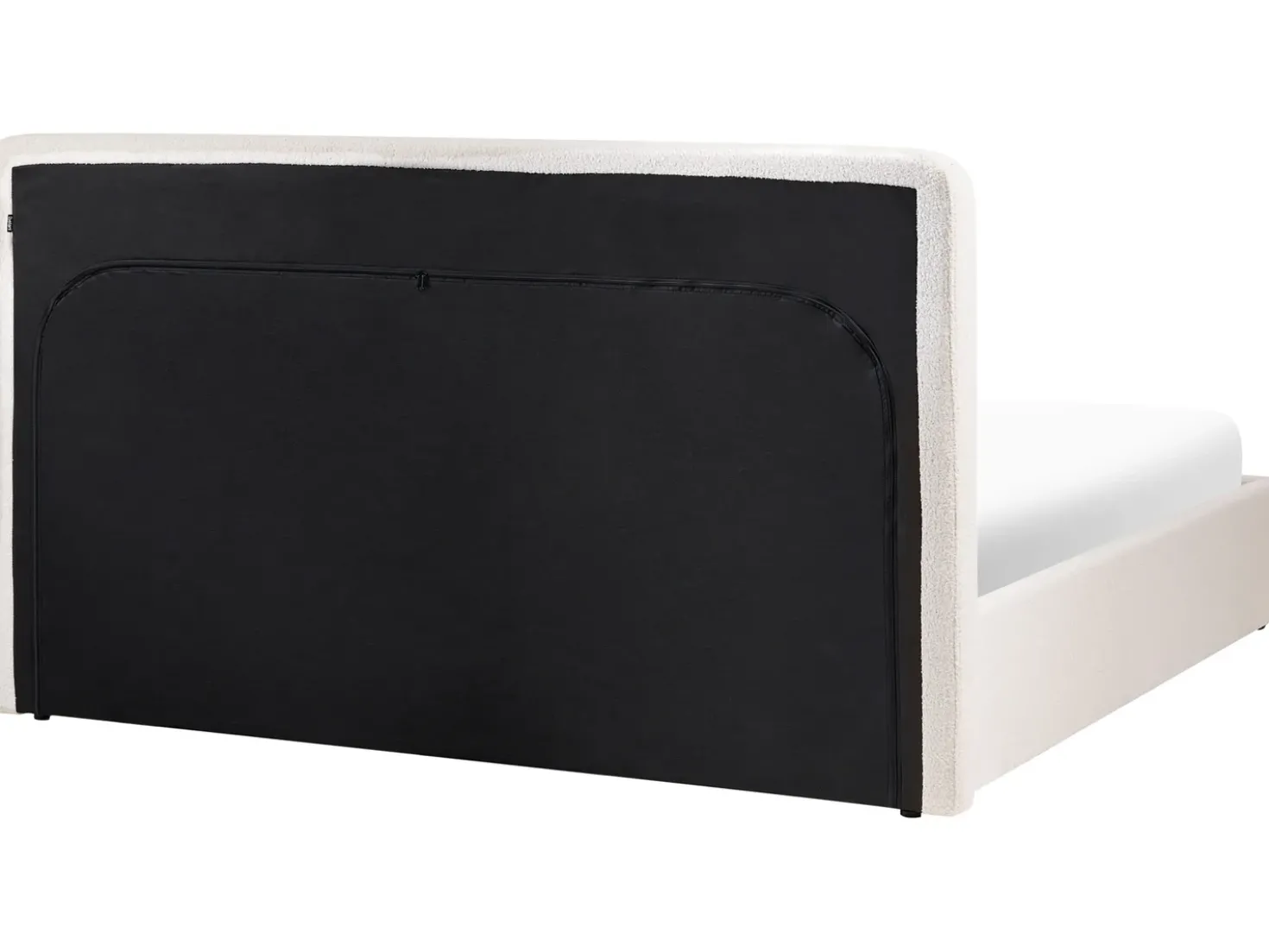Letto contenitore Bouclé BRENON 180 x 200 cm Bianco sporco