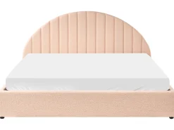 Letto contenitore Bouclé CHADENET 180 x 200 cm Rosa pesca