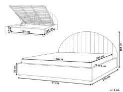 Letto contenitore Bouclé CHADENET 180 x 200 cm Bianco sporco
