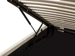 Letto contenitore Bouclé CHADENET 180 x 200 cm Bianco sporco