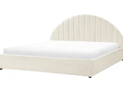 Letto contenitore Bouclé CHADENET 180 x 200 cm Bianco sporco