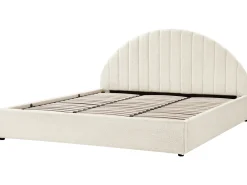 Letto contenitore Bouclé CHADENET 180 x 200 cm Bianco sporco