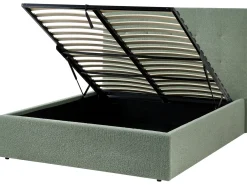 Letto contenitore Bouclé LORIENT 140 x 200 cm Verde
