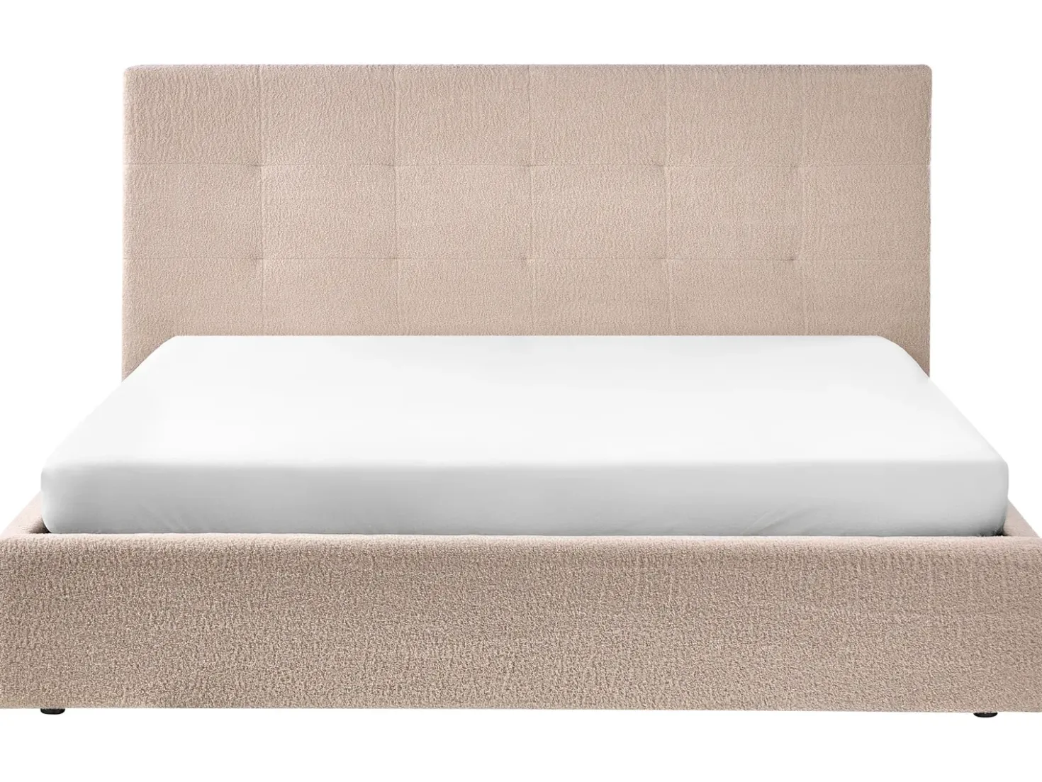 Letto contenitore Bouclé LORIENT 180 x 200 cm Beige