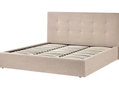 Letto contenitore Bouclé LORIENT 180 x 200 cm Beige