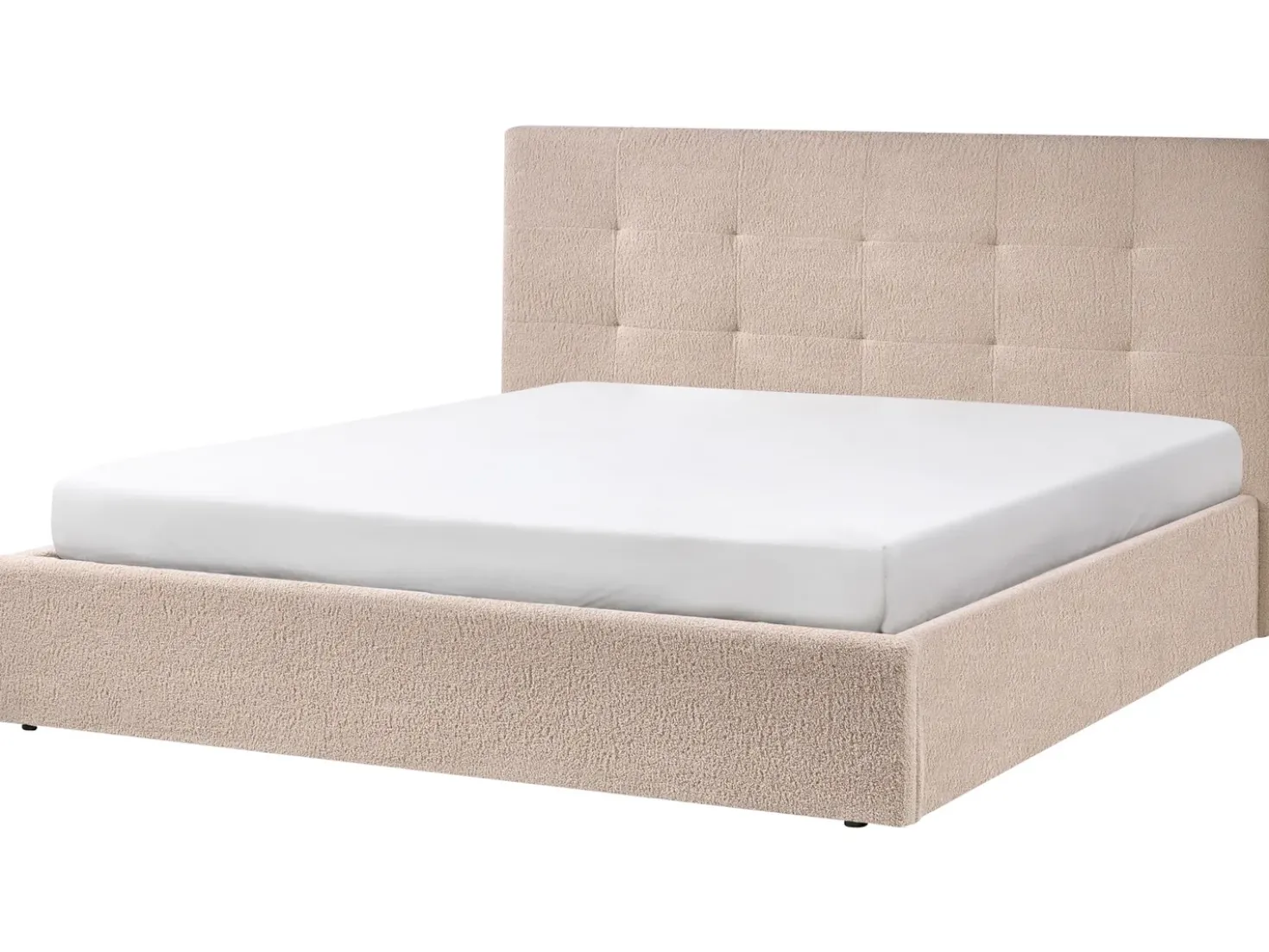 Letto contenitore Bouclé LORIENT 180 x 200 cm Beige