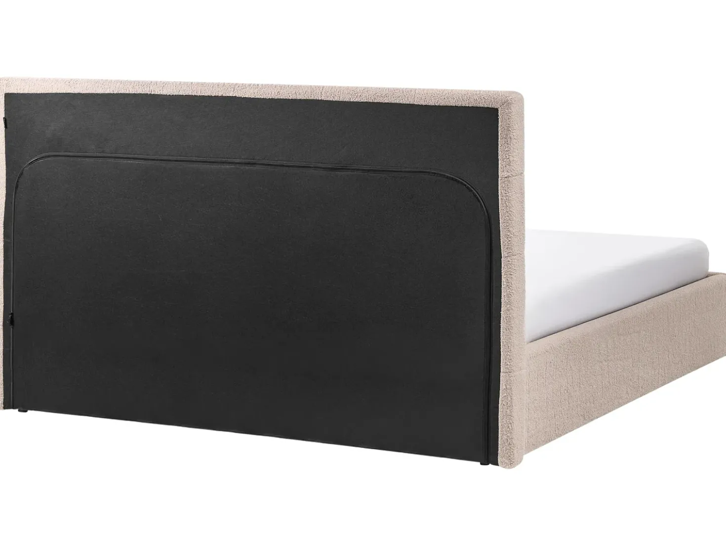Letto contenitore Bouclé LORIENT 180 x 200 cm Beige